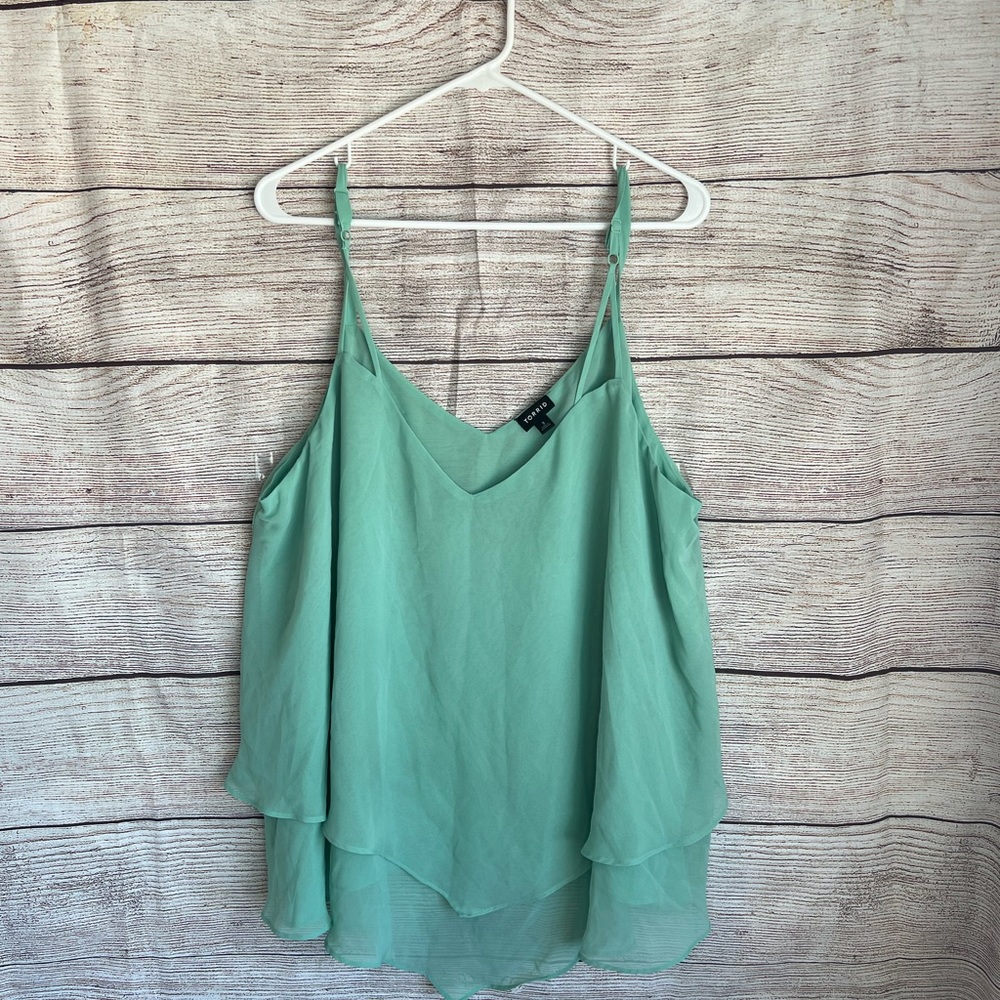 Torrid mint green flowy tank top plus size 3